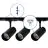Bright Choice Ensemble complet Rail Monophasé Rail 1 Mètre Noir | incl. 3x Spot + GU10 2700K 3W Dimmable + Embout, Connecteur d’Alimentation 