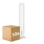 Lot 10x Philips CorePro PL-L LED Ampoule EM/Mains 8W - 840 Blanc Froid | 4 Broches - Remplacement 18W