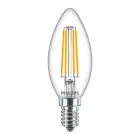 Philips Corepro LED Bougie E14 Filament Claire 6.5W 806lm - 827  | Remplacement 60W