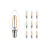 Lot 10x LED E14 Bougie Filament Claire 2.5W 250lm - 827 | Dimmable - Remplacement 25W